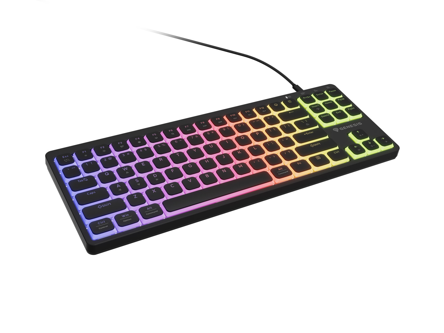 Keyboard Genesis Gaming Thor 430 TKL Hot Swap Mechanical Outemu Pink Silent Switch Slim Black