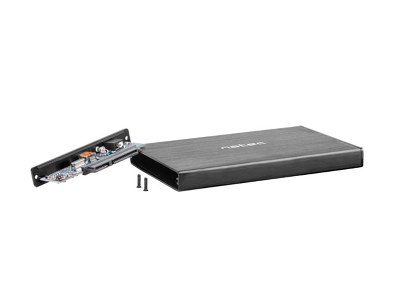Natec Esterno Agnettino Rhino Go – Custodia Per Disco Rigido 2.5" SATA, USB 3.0, Colore Rosso