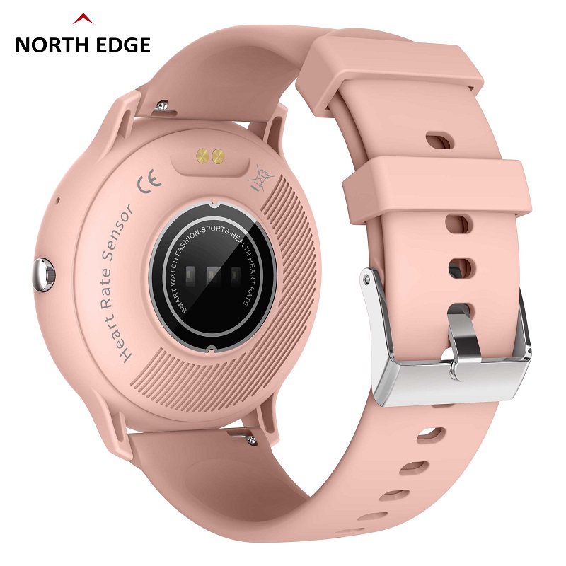 North Edge Healthcare Watch NL02C Pro Pink with Blood Pressure, Heart Rate, Sleep Monitor