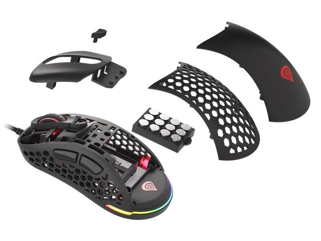 Mouse Genesis Gaming Xenon 800 16000DPI RGB w/Weights