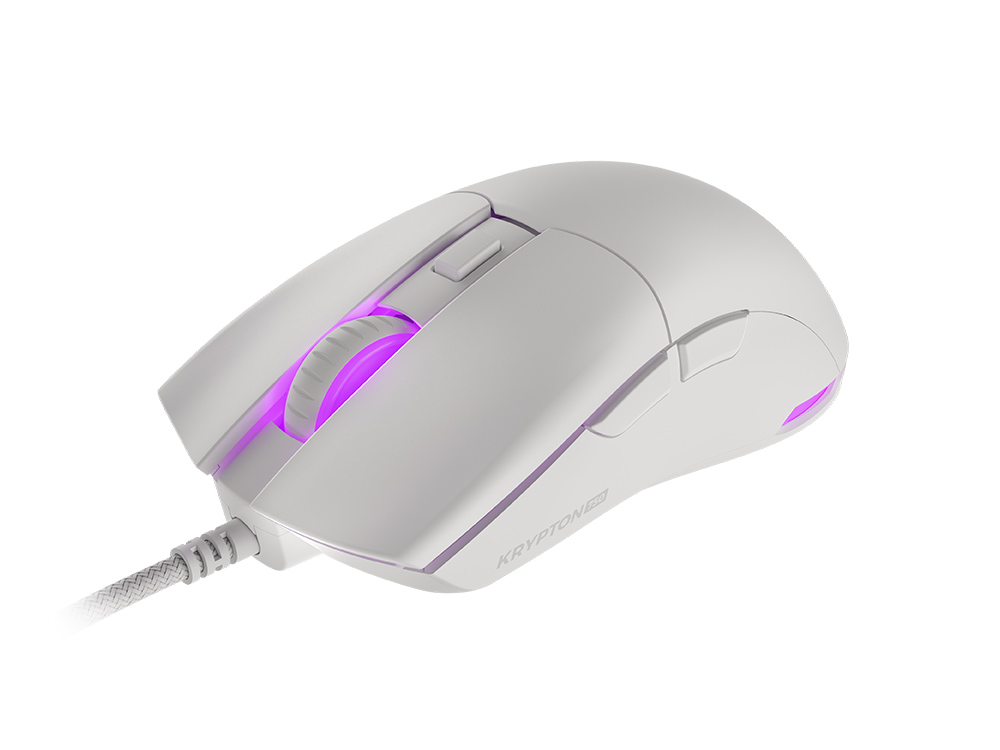 Mouse Genesis Gaming Krypton 750 8000DPI RGB Ultralight w/Software White