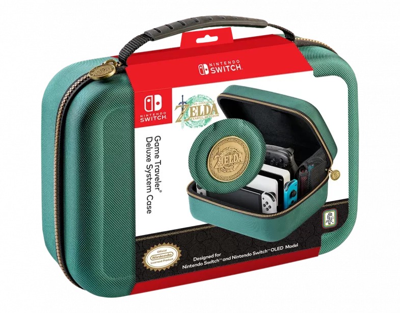 Nintendo Switch and Dock Deluxe Carrying Case Nacon - Zelda ToTK Edition Green
