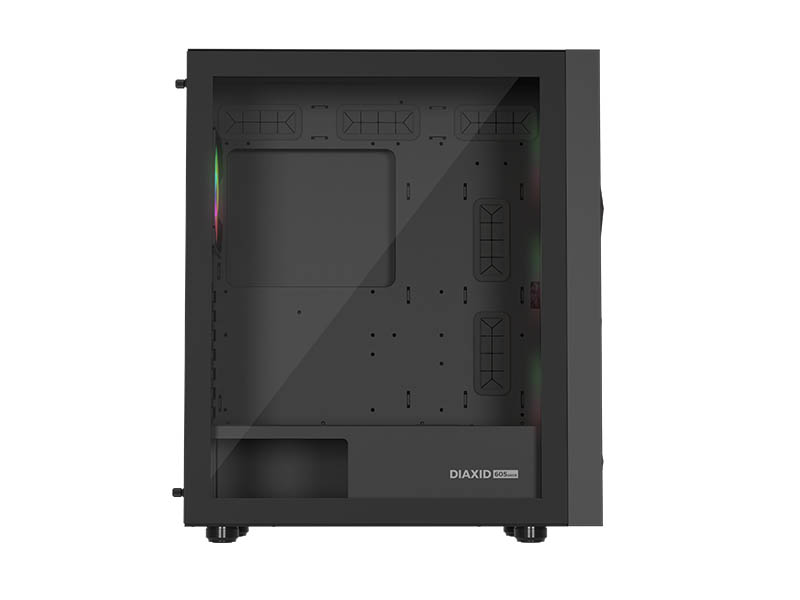 ATX Midi Tower Case Genesis Diaxid 605 Gaming ARGB w/4x ARGB Fans Black