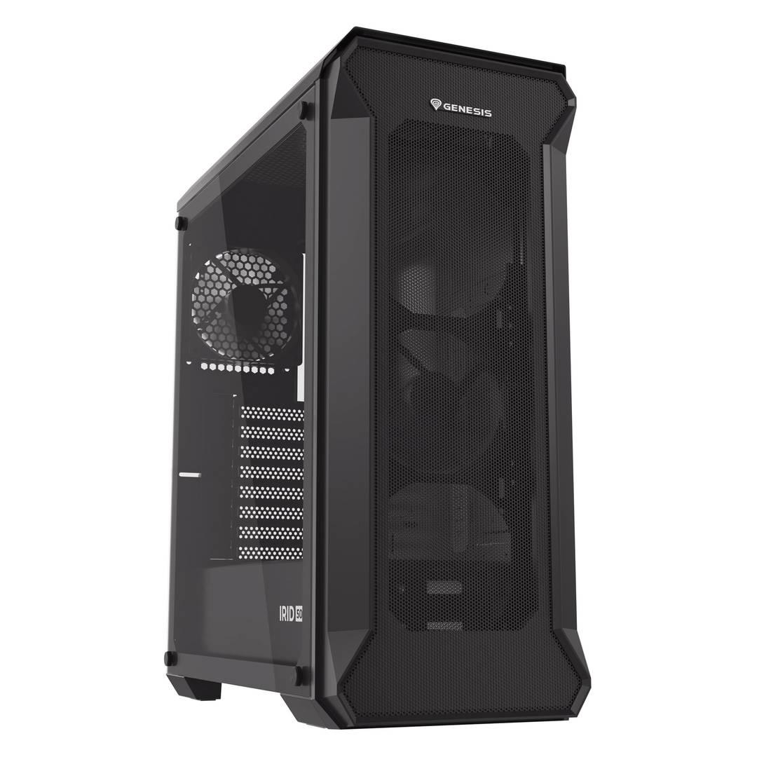 ATX Midi Tower Case Genesis Irid 505 Gaming Black w/o PSU