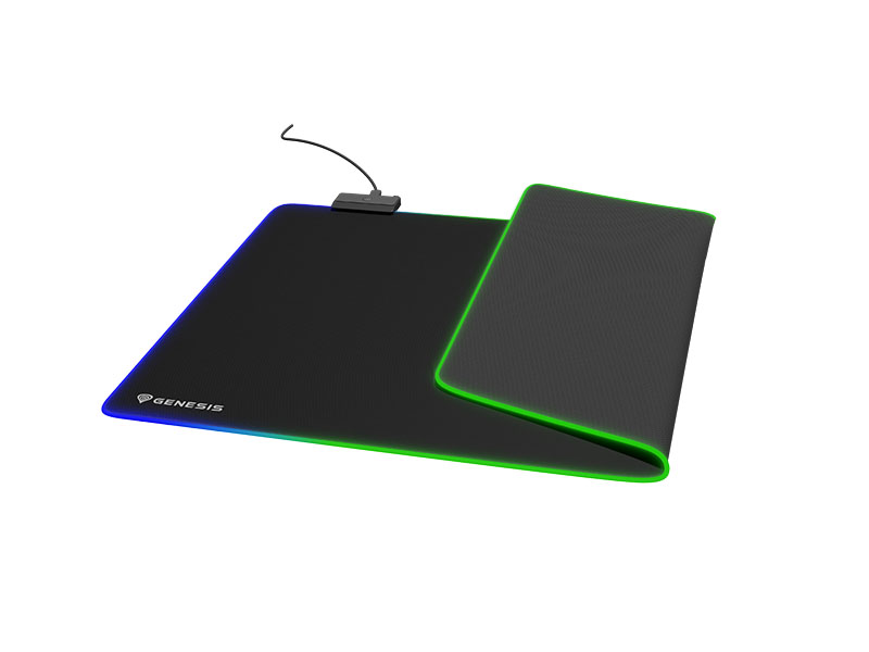 Mouse Pad Genesis Lighting Boron 500 XXL RGB Logo 800x400 Gaming
