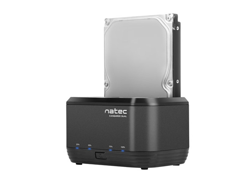USB 3.0 Dual Docking Station Natec Kangaroo Dual for 2.5" and 3.5" SATA Clone HDD