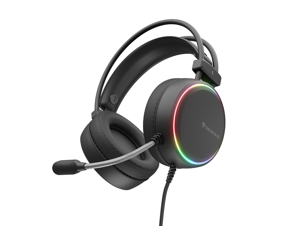 Headphones Genesis Gaming Neon 613 G2 RGB Backlight Black