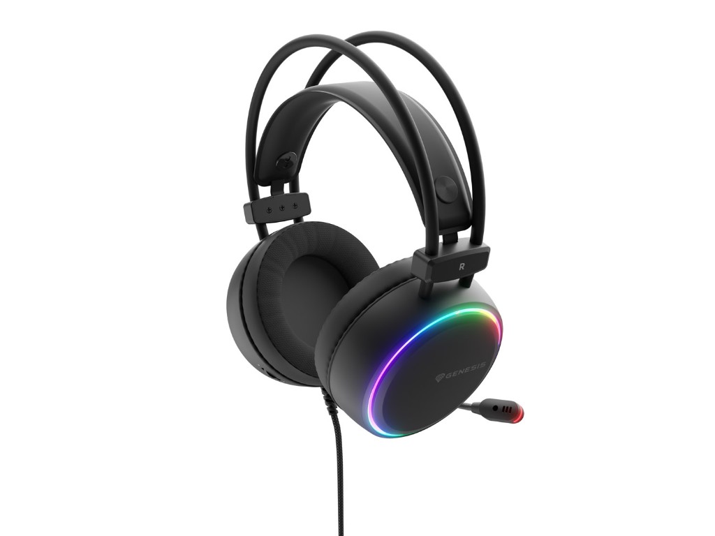 Headphones Genesis Gaming Neon 614 RGB Backlight Black