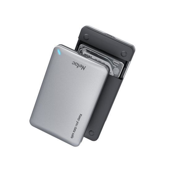 External Rack 2.5" USB 3.1 Type-C/Type A Netac WH12 Grey