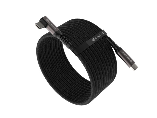 Cable USB Gen 3.2 Gen 2 Type-C to Type-C 5m Genesis VR 60W Black/Grey