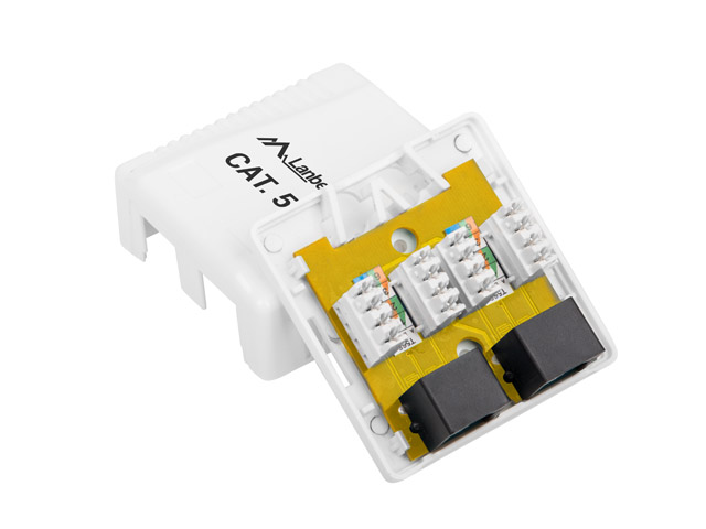 Outlet Surface Mount 2xCAT5e UTP Lanberg