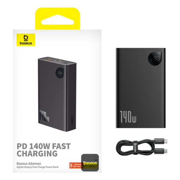 Power Bank Baseus Adaman Digital 24000mAh 140W Black