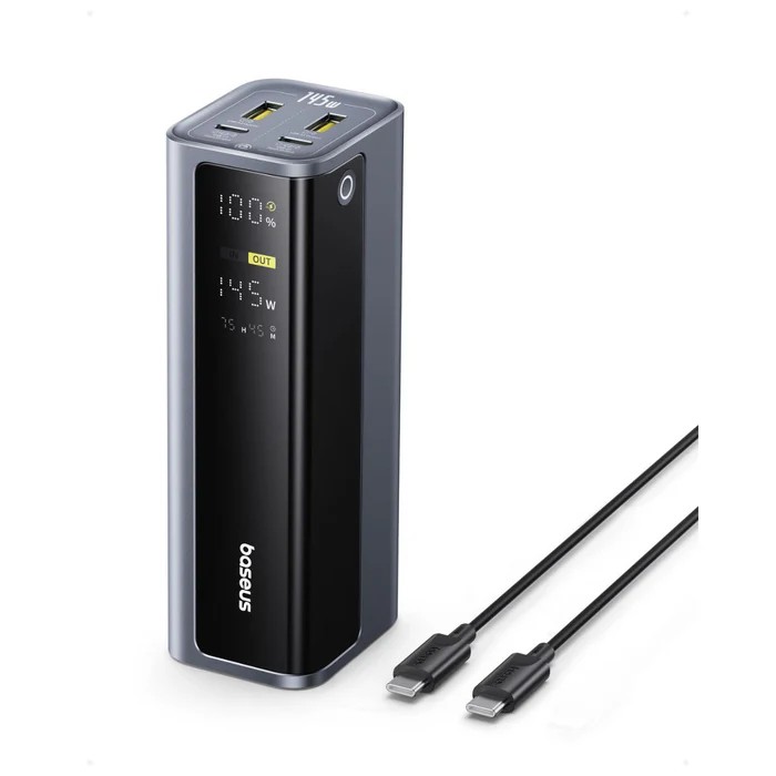 Power Bank Baseus EnerGeek GP12 20800 mAh Fast Charging 145W w/Type-C to Type-C Cable 1M Space Grey