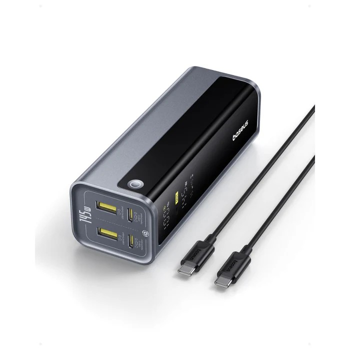 Power Bank Baseus EnerGeek GP12 20800 mAh Fast Charging 145W w/Type-C to Type-C Cable 1M Space Grey