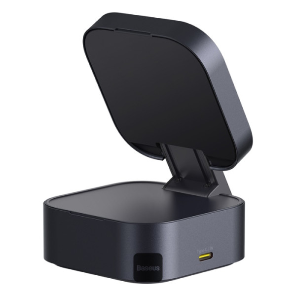Wireless Charger Baseus PicoGo Magnetic 15W 2-in-1 w/Retractable Type-C Cable 100W Black