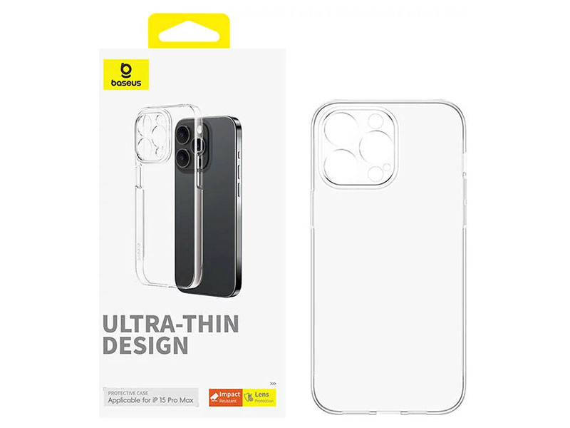 Case Baseus for Apple iPhone 15 Pro Max Silicone Transparent