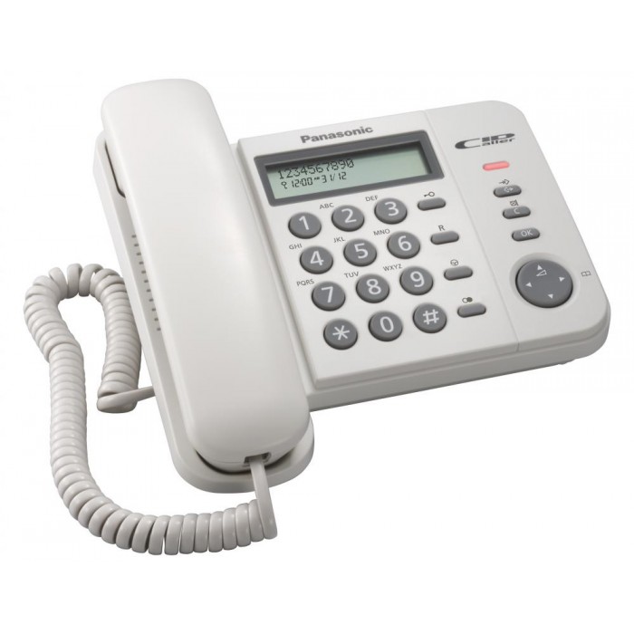 Telephone Panasonic Corded KX-TS560FXW White