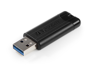USB Drive 128GB Verbatim Pinstripe Black USB 3.0