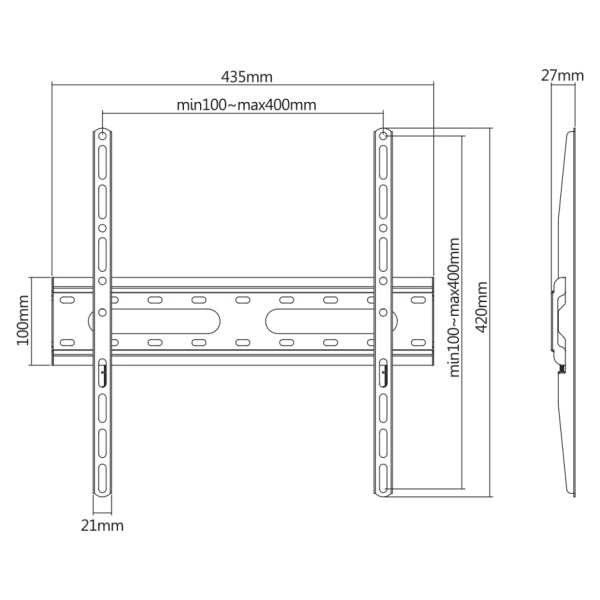 TV Wall Mount SBOX PLB-2544F-2 32"-70" Fixed