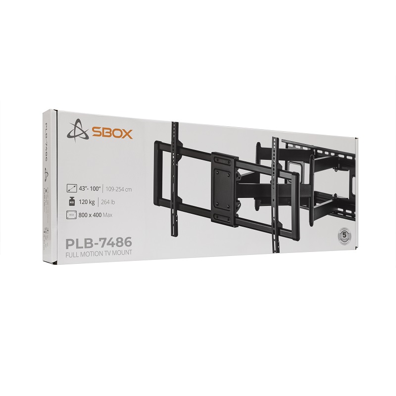 TV Wall Mount SBOX PLB-7486 43"-100" Full Motion