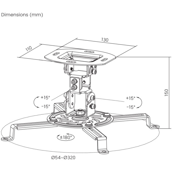 Projector Ceiling mount SBOX PM-18