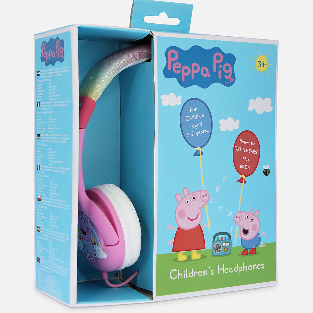 Headphones OTL Kids Rainbow Peppa Pink