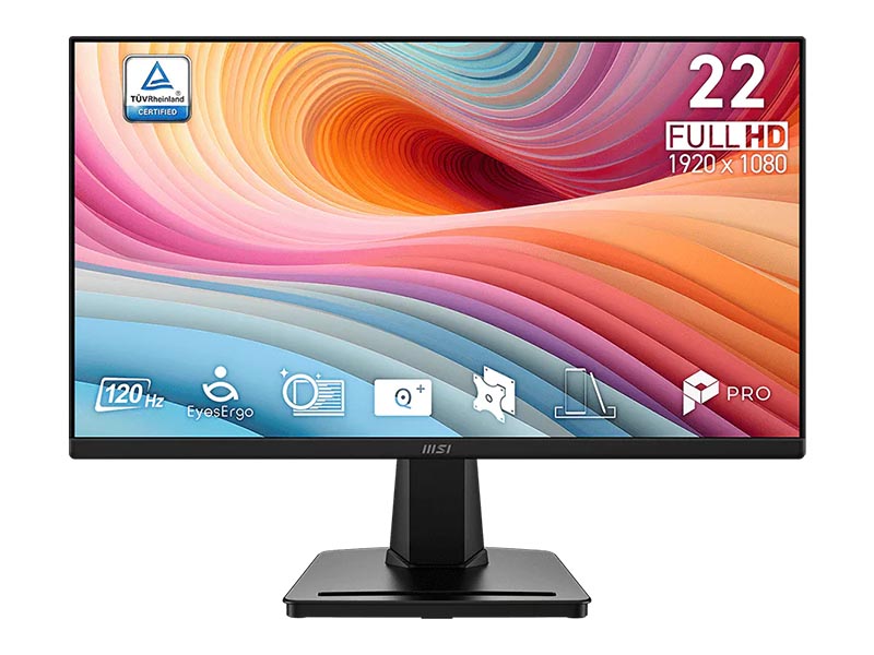 Monitor 22" MSI PRO MP225 E12VL VA, 120Hz, 1ms, FHD, HDMI, VGA, Tilt, Frameless, VESA