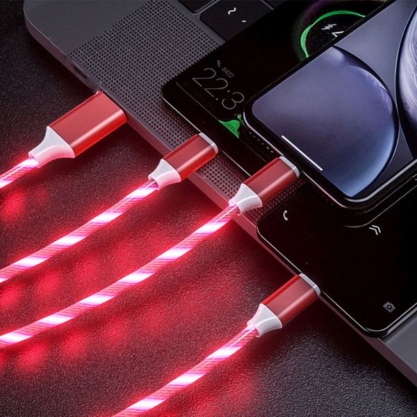 Cable USB 2.0 AM to Type-C 1m Platinet LED Red