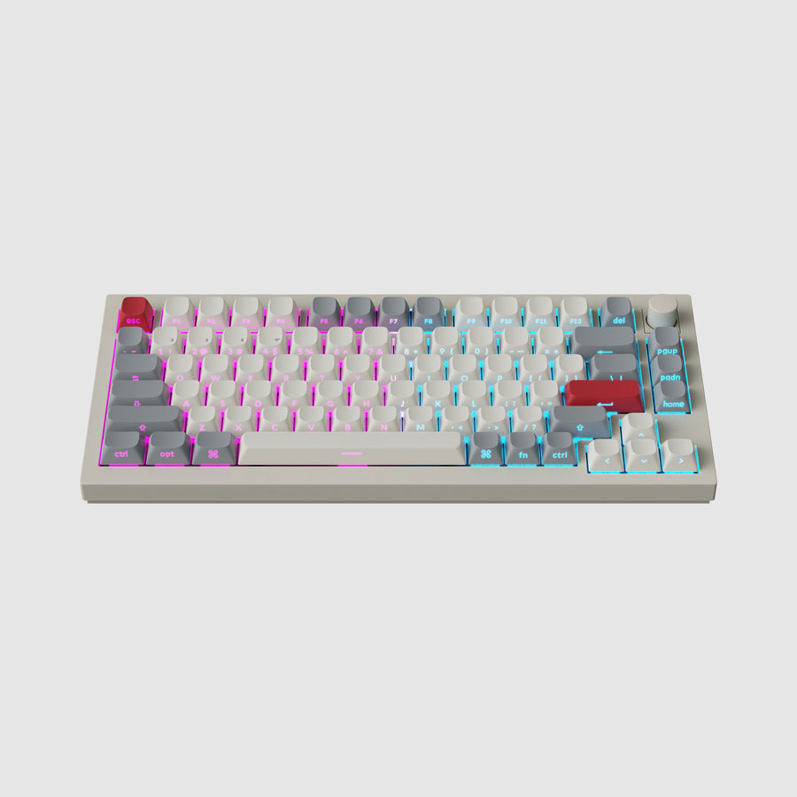 Keyboard Keychron Q1 Max 75% Wireless Swappable RGB Gateron Jupiter Red - White