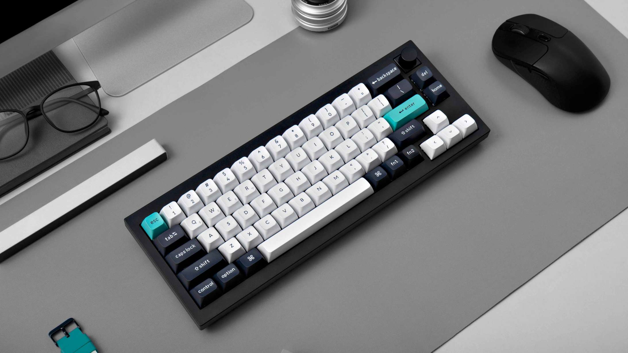 Keyboard Keychron Q2 Max 65% Wireless Swappable RGB Backlight Gateron Jupiter Red Switch - Black