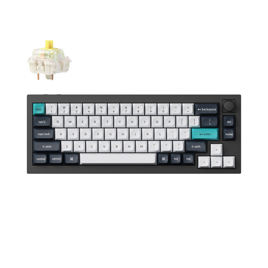 Keyboard Keychron Q2 Max 65% Wireless Swappable RGB Backlight Gateron Jupiter Banana Switch - Black