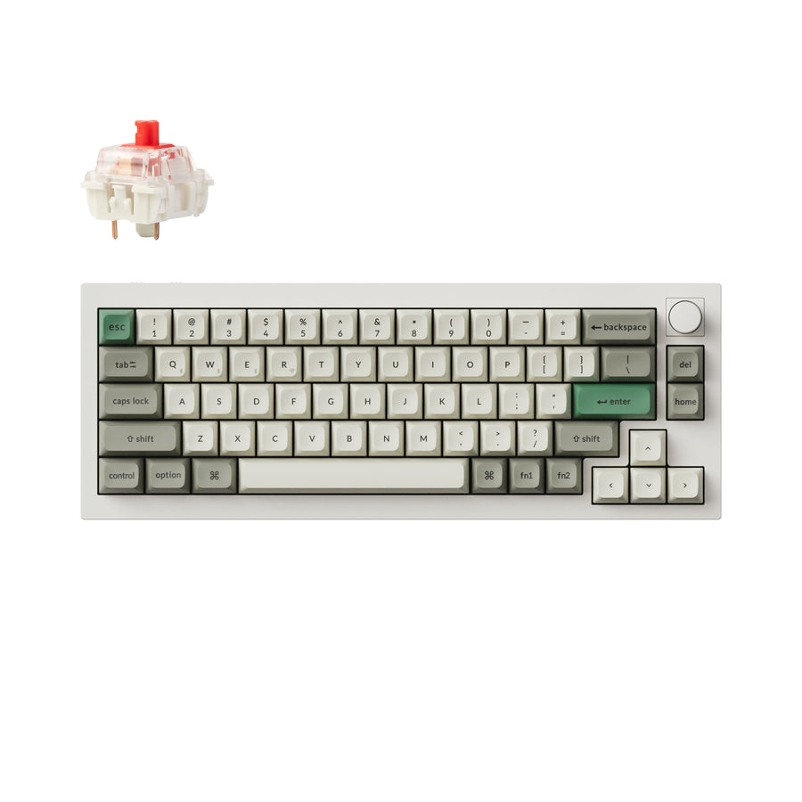 Keyboard Keychron Q2 Max 65% Wireless Swappable RGB Backlight Gateron Jupiter Red Switch - White