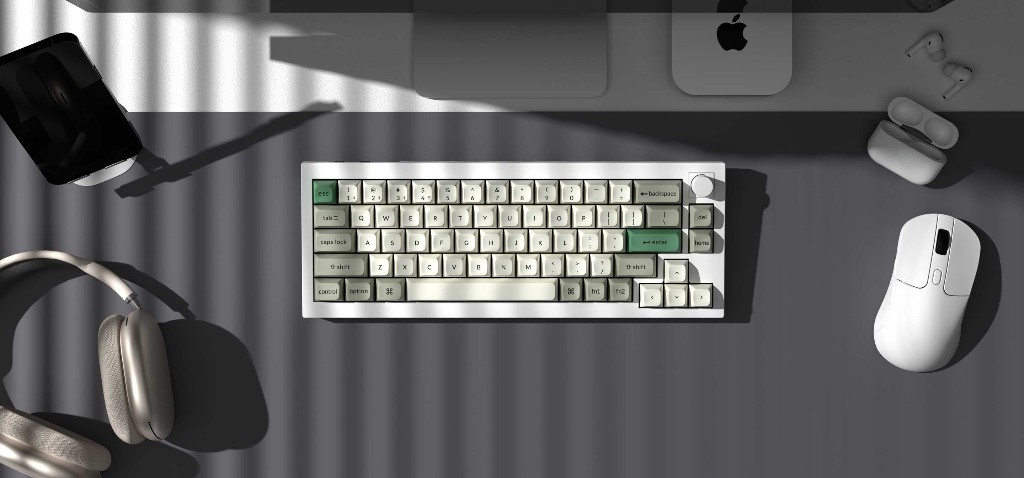 Keyboard Keychron Q2 Max 65% Wireless Swappable RGB Backlight Gateron Jupiter Red Switch - White