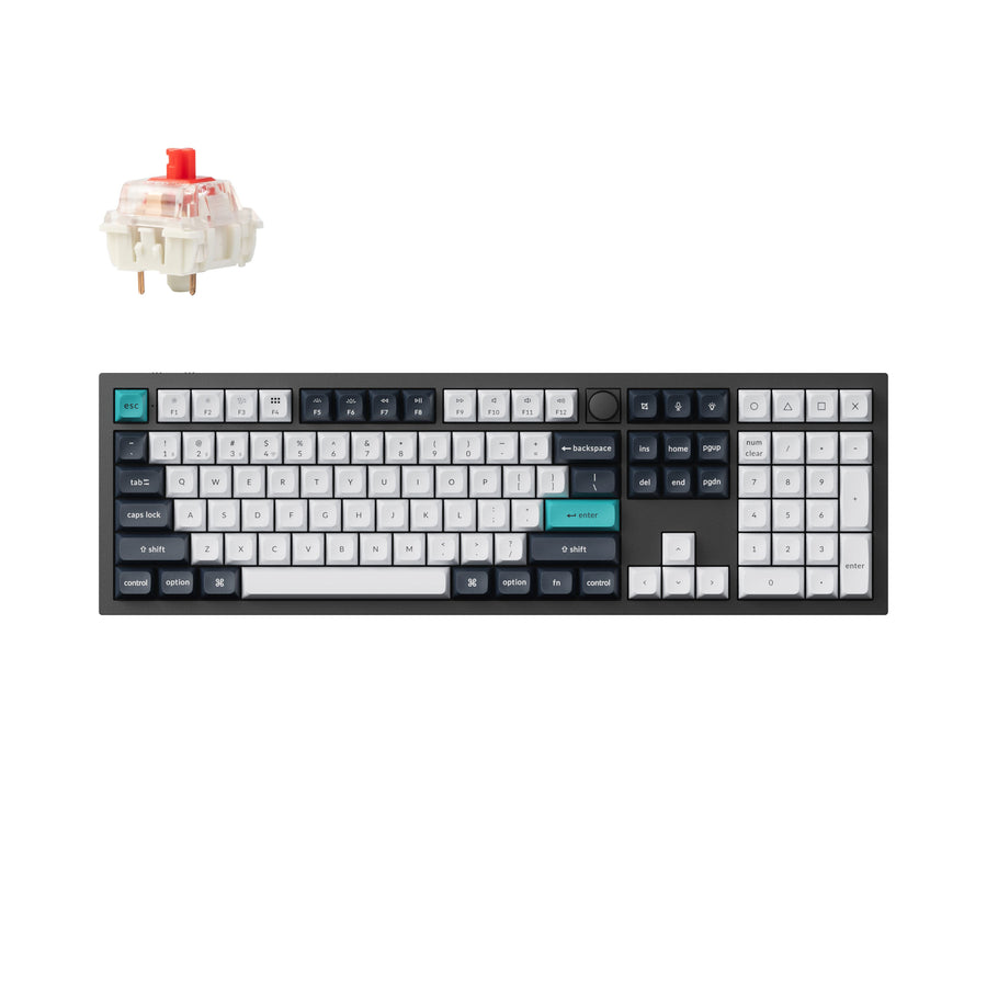 Keyboard Keychron Q6 Max FF Wireless Full-Size Swappable RGB Gateron Jupiter Red Switch - Black