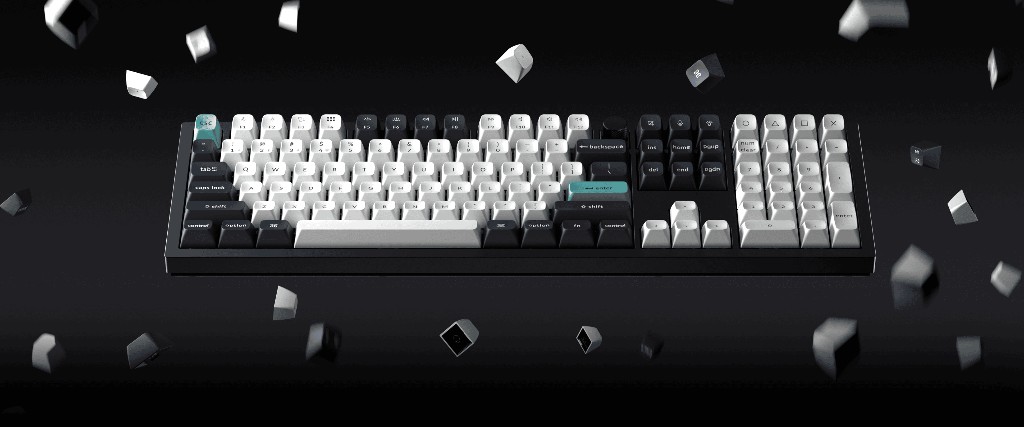Keyboard Keychron Q6 Max FF Wireless Full-Size Swappable RGB Gateron Jupiter Red Switch - Black