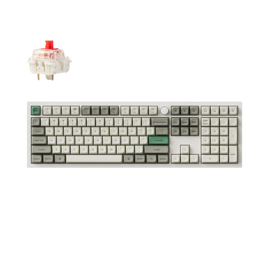 Keyboard Keychron Q6 Max FF Wireless Full-Size Swappable RGB Gateron Jupiter Red Switch - White
