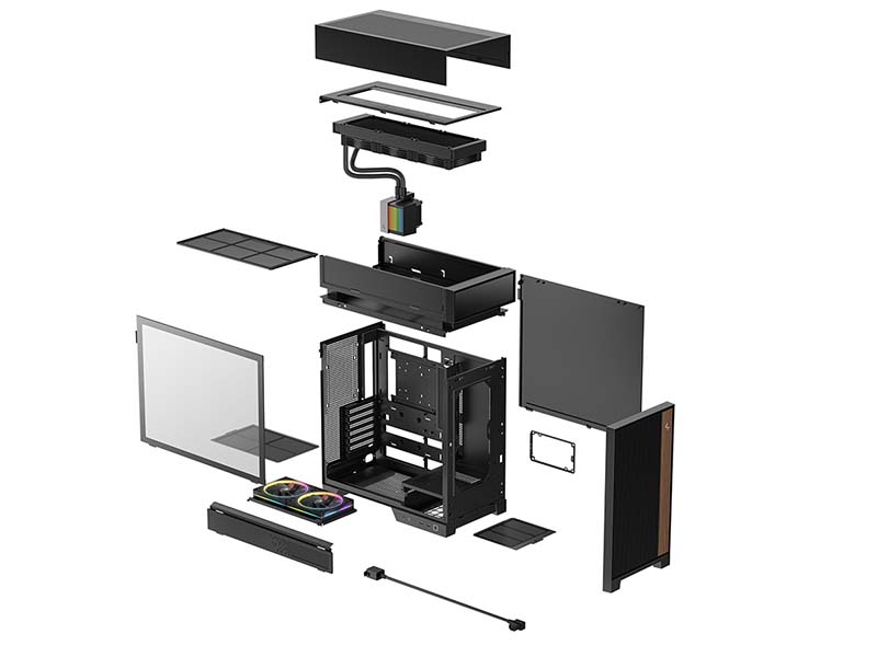 ATX Midi Tower Case Deepcool CL6600 Black w/360 Liquid Cooling System, 2xUSB 3.0, 2x120mm ARGB Fans