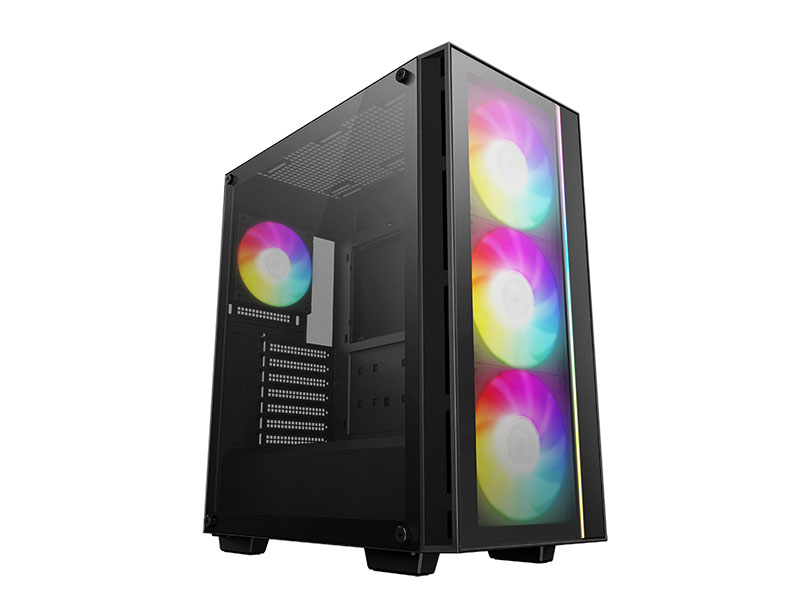 ATX Midi Tower Case Deepcool MATREXX55 V4 C Black w/USB3.0,2x USB2.0,x4 RGB Fans