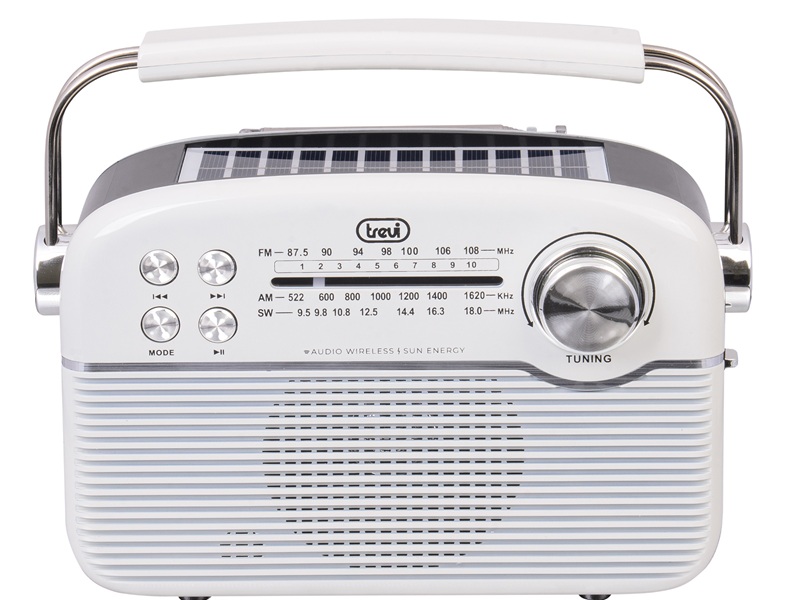 Portable Radio Trevi RA 7F50 BT Solar Powered w/USB/MP3/MicroSD White