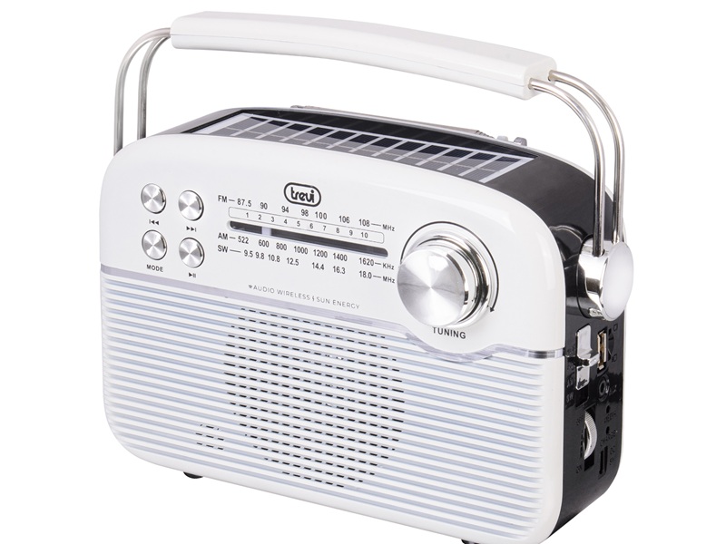 Portable Radio Trevi RA 7F50 BT Solar Powered w/USB/MP3/MicroSD White