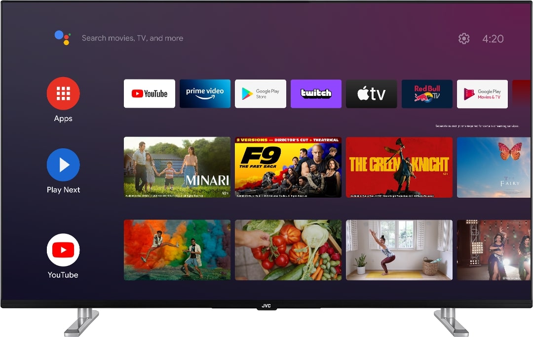 TV JVC 55" LT55VAQ3200 4K Android QLED