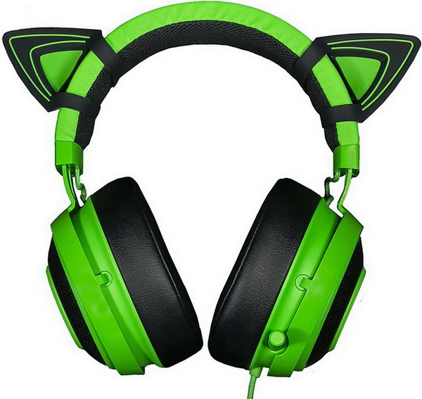 Kitty Ears for Razer Kraken Headphones - Green