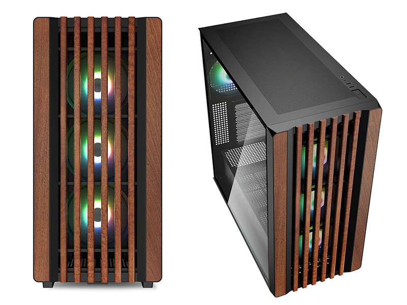 ATX Midi Tower Case Sharkoon Rebel C70G Black ARGB w/2xUSB 3.0, Type-C USB 3.2, 4x 120mm Fans