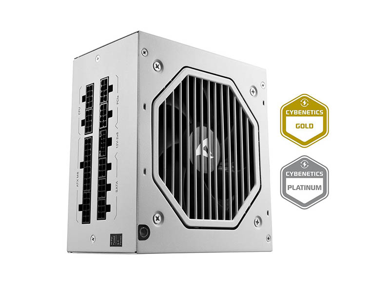 PSU 750W Sharkoon Rebel P20 White ATX 3.1 Cybenetics Plus GOLD, Modular, Zero RPM 120mm Fan, 12VHPWR
