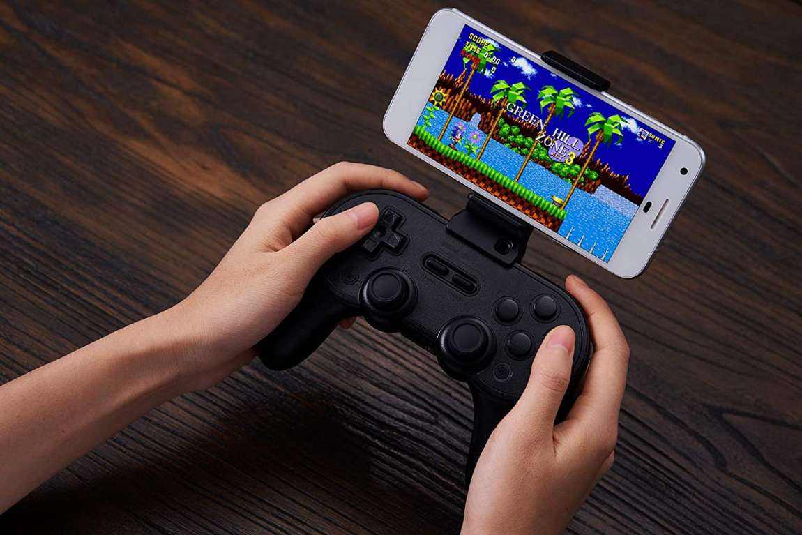 Smartphone Clip Holder Black for 8BitDo Wireless Controller Game Pad SN30 Pro+ Sn and G Edition