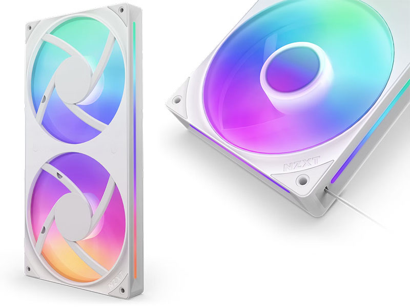 Case Fan 240x120mm NZXT F240 RGB CORE White Single-Frame 2000rpm