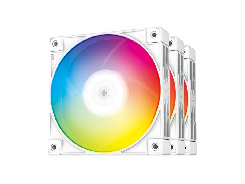 Case Fan 120x120x25 Deepcool FC120 White 3 in 1 1800rpm Super Silent ARGB LED