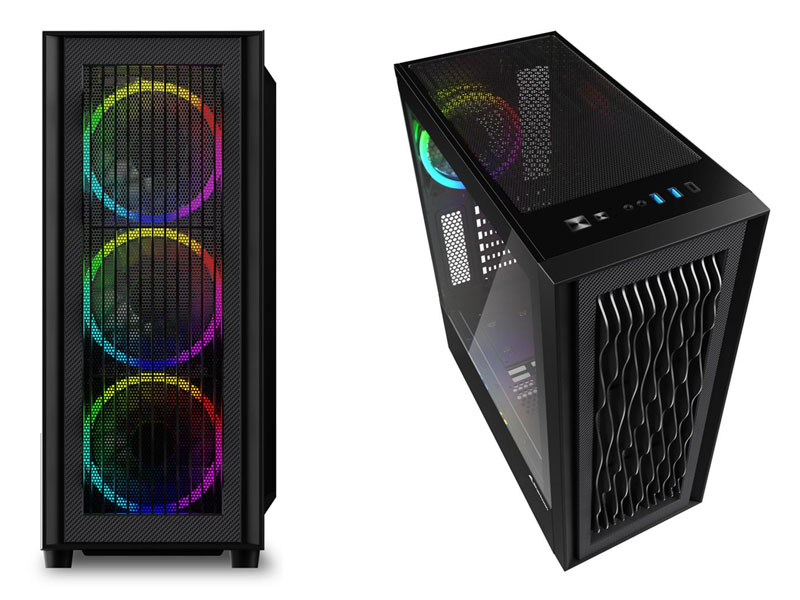 ATX Midi Tower Case Sharkoon RGB WAVE Gaming w/2xUSB 3.0, Type-C, 4x 120mm Fans