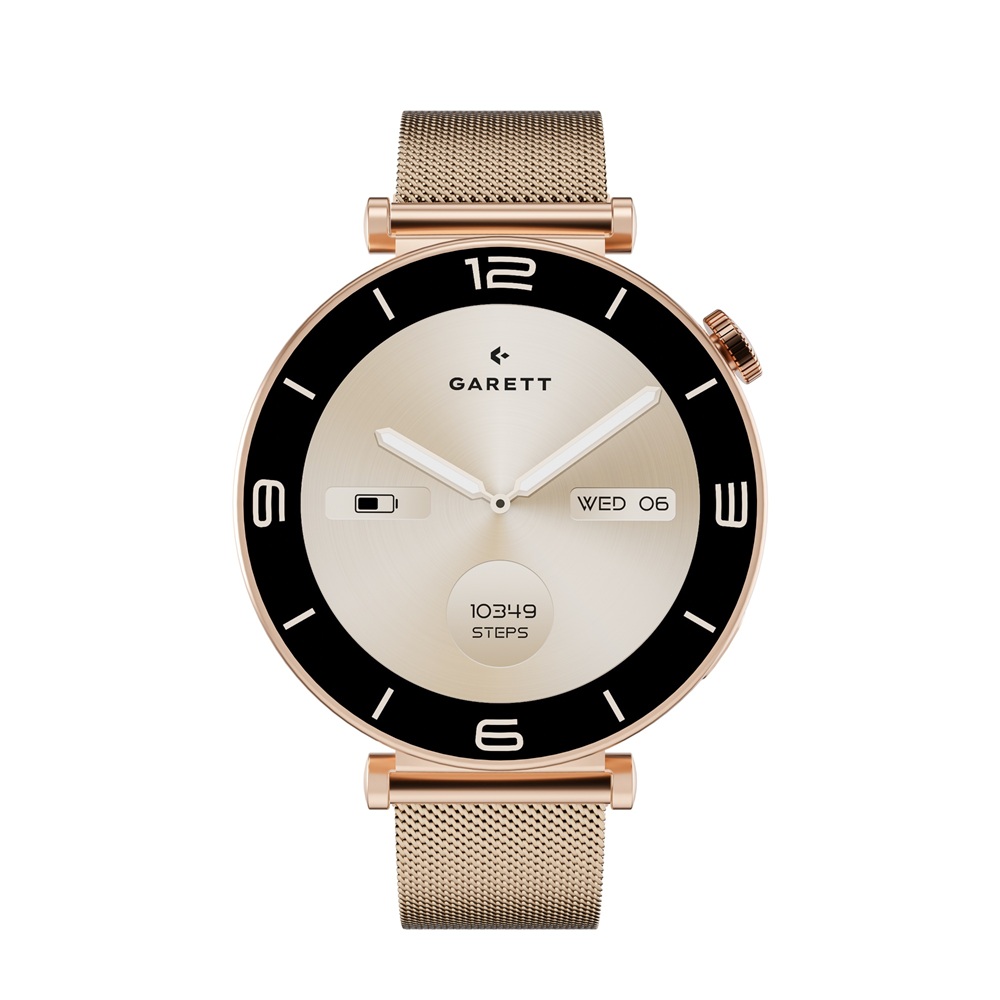 Smartwatch Garett Rose Gold Mesh Steel