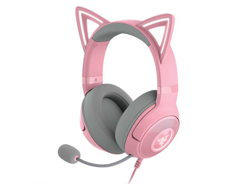Headphones Razer Kraken Kitty V2 - Quartz Edition USB Gaming Chroma RGB Ears